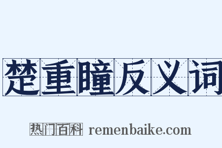 楚重瞳反义词是什么意思的图片